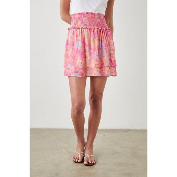 NWT RAILS Addison Flowy Smocked Mini Skirt In Passion Flower Size Medium - Picture 4 of 9